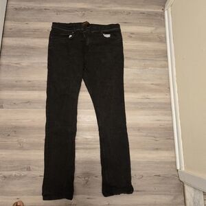 Men Classic Copper And Oak Jeans Black Washed Jeans Size 34/32